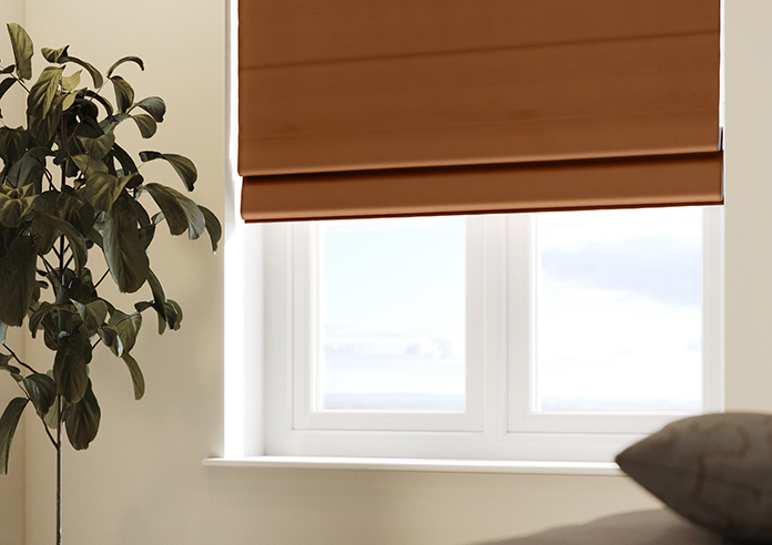 Shima Faux Silk, Rust - Twist&Fit Roman Blind - Image 5